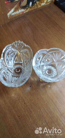 Хрустальная конфетница цена за обе