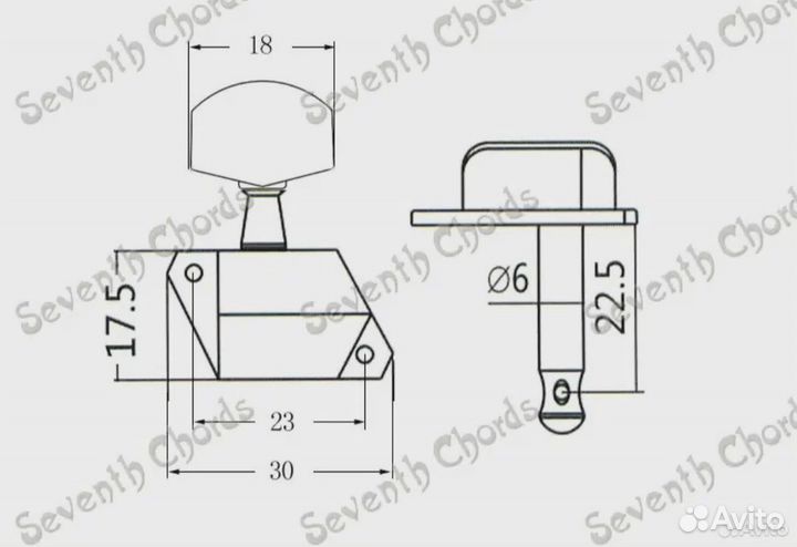 Колки для гитары 6R