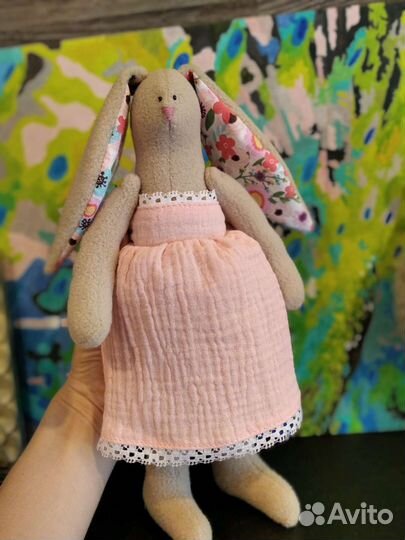 Заяц тильда, игрушка интерьерная, ручная работа