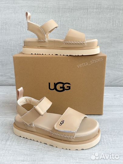 Сандалии UGG из Натуральной Кожи бежевые