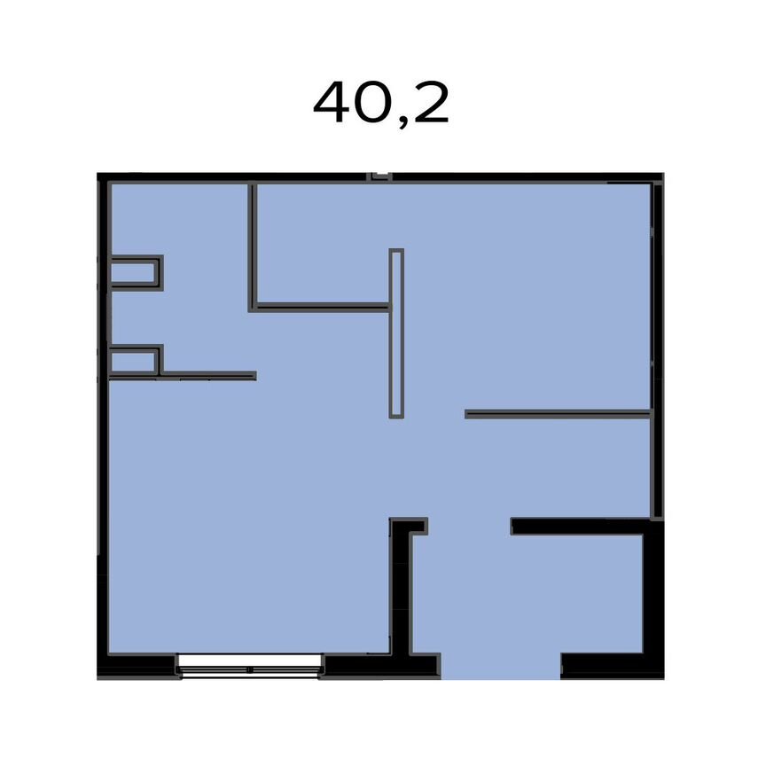 1-к. апартаменты, 40,2 м², 1/8 эт.