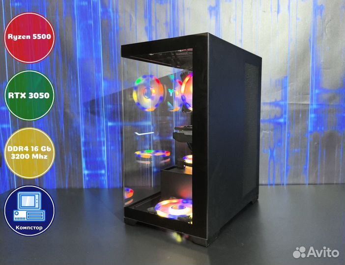 Геймерский комп AMD5500-RTX3050-16DDR4-EWQ0341-A520