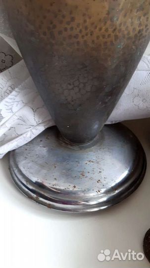 Ваза напольная с гербом из латуни и меди.1900-е г