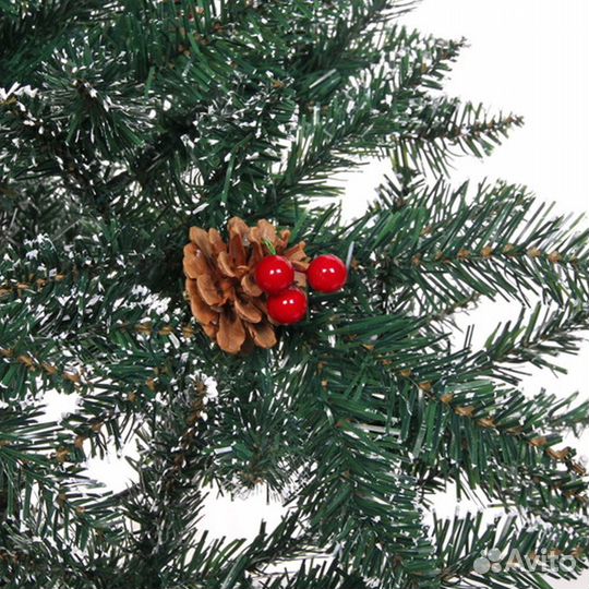 Ель искусственная 150 см с шишками и ягодами