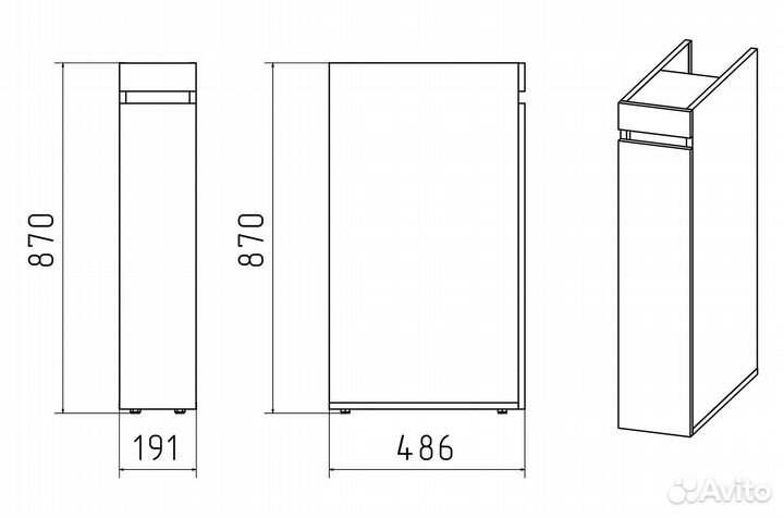 Тумба с раковиной Misty Амур Э-Аму01019-01Пр