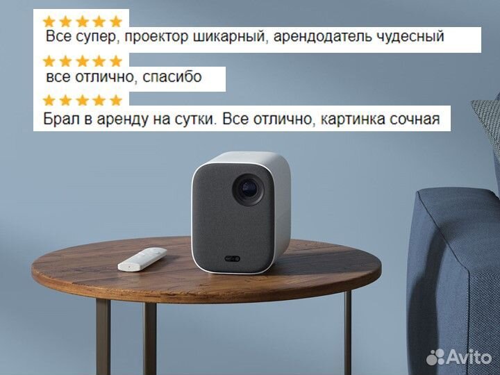 Аренда проектора и экрана fullhd Xiaomi Mi Smart 2