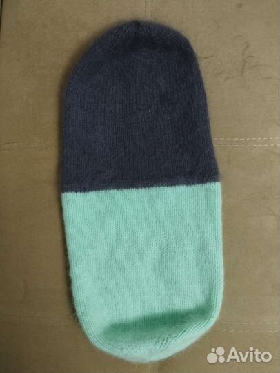 Шапка из пуха норки двойная