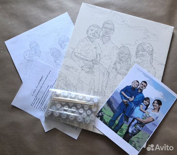 Раскраски картины по номерам. По фото. Набор.Алмаз