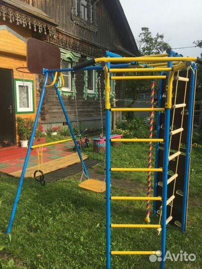 Дск детский комплекс + качели со спинкой на цепях