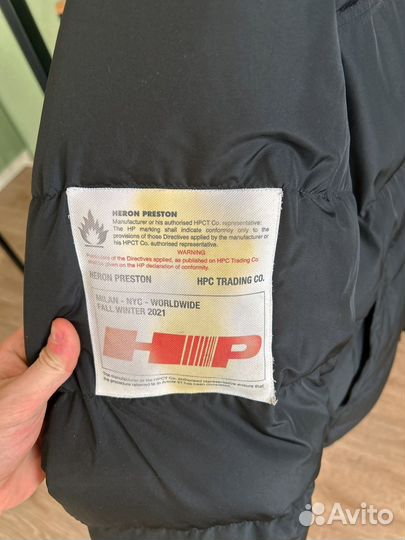 Heron preston пуховик