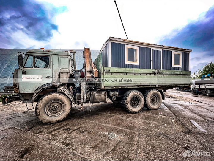 Вагончик бытовка строительная с установкой