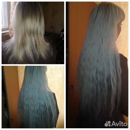 Наращивание волос натуральных и биопротеиновых