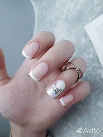 Маникюр, укрепление гелем