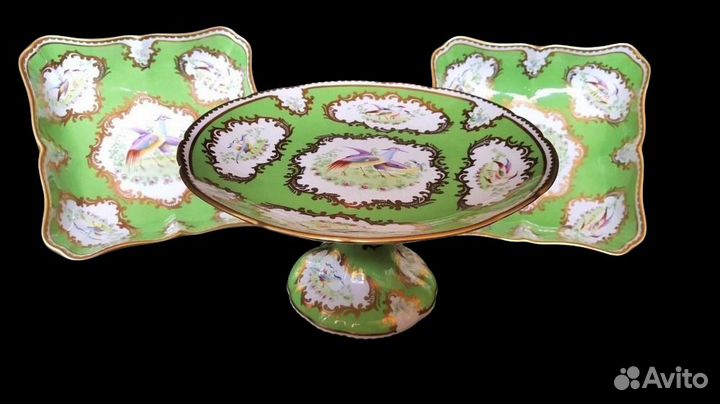 Шикарный гарнитур для десерта с ручной росписью