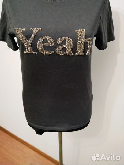 Женская футболка Hm Нм 44 М S хлопок