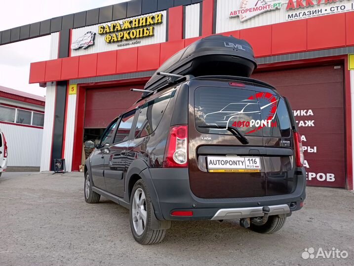 Автобокс Level 450л на Лада Ларгус кросс