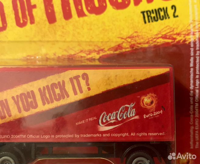 Коллекционный грузовик Кока-кола Уефа Евро 2004