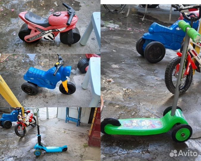 Самокат детский трехколесный бу