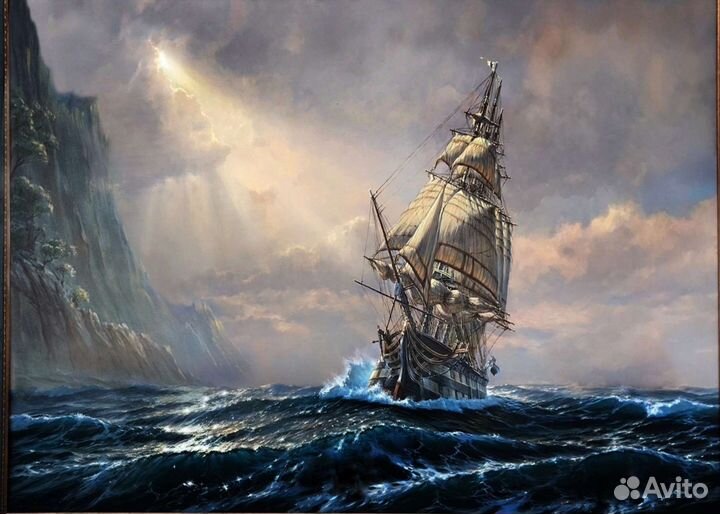 Картины маслом большие разные море парусники