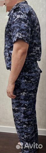 Летний костюм пиксель синий