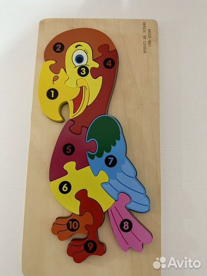 Деревянный пазл вкладыш