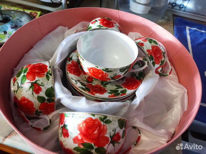 Сервиз чайный костяной фарфор б/у