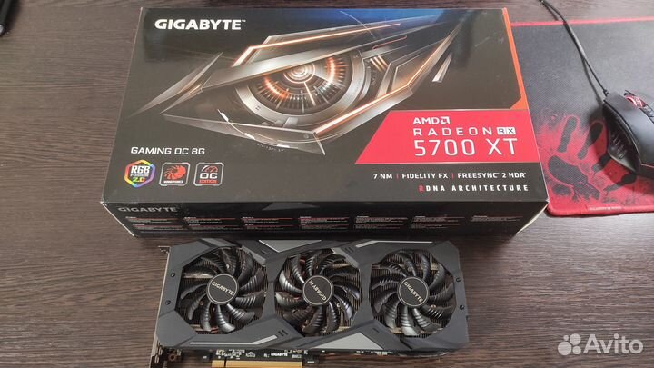 Видеокарта gigabyte RX 5700 XT gaming OC 8G