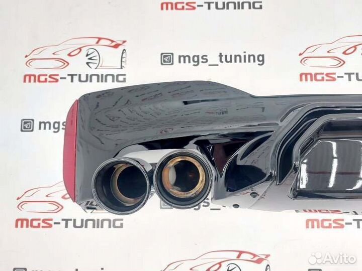 Диффузор G30 M5 CS LED стоп + насадки двойные blk