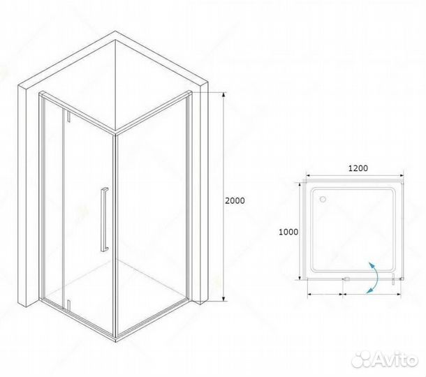 Душевой уголок RGW Stilvoll SV-44 120x100