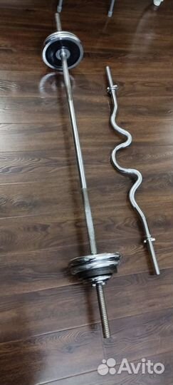 Штанга 36,5кг. И гриф EZ