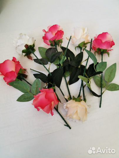 Искусственные цветы розы тюльпаны, от