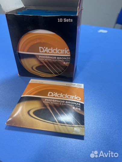 Струны для акустической гитары Daddario EJ15