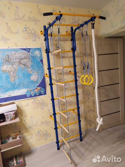 Шведская стенка детская Кольца Канат Лестница