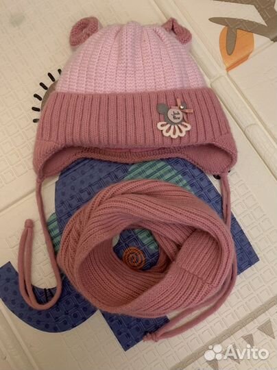 Шапка детская и снуд