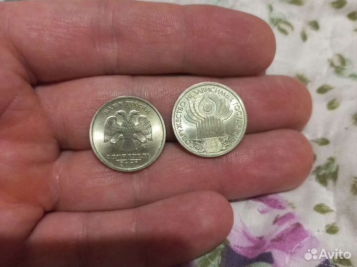 1 рубль 2001 года. содружество независимых гос
