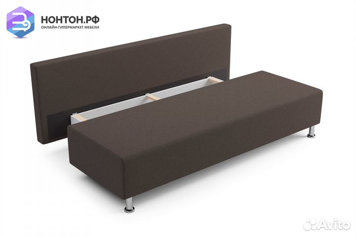 Диван еврокнижка Канна коричневый