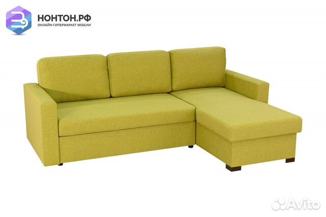 Диван угловой дельфин Джессика оливковый