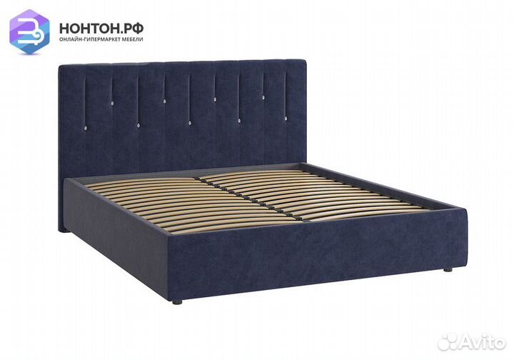 Кровать Кристи 2 1.6 м синяя