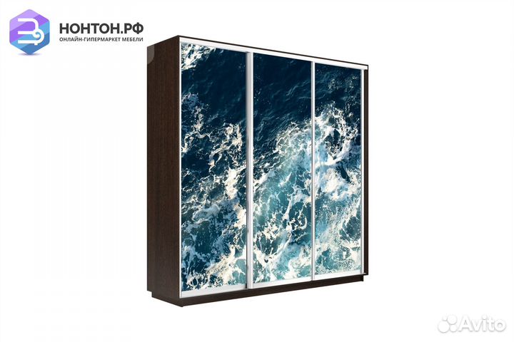 Шкаф-купе 3-х дверный Нонтон фото №1015 / венге