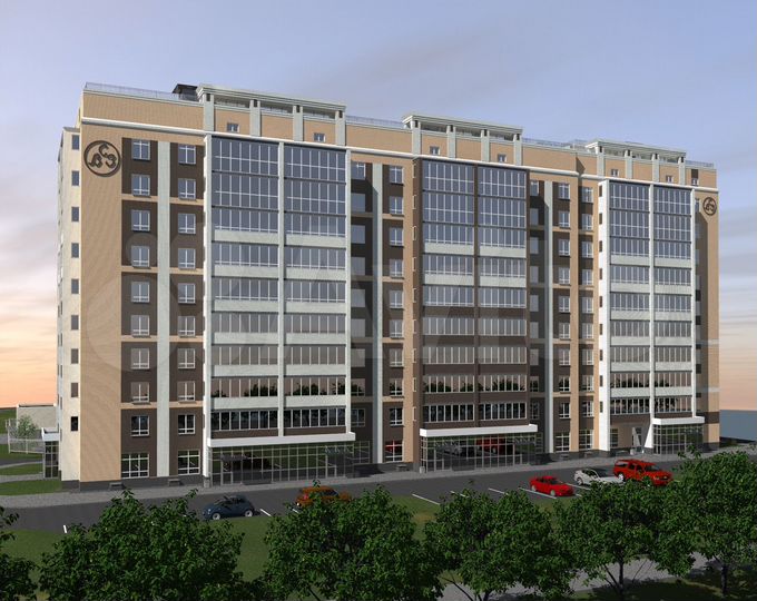 1-к. квартира, 43,6 м², 2/10 эт.