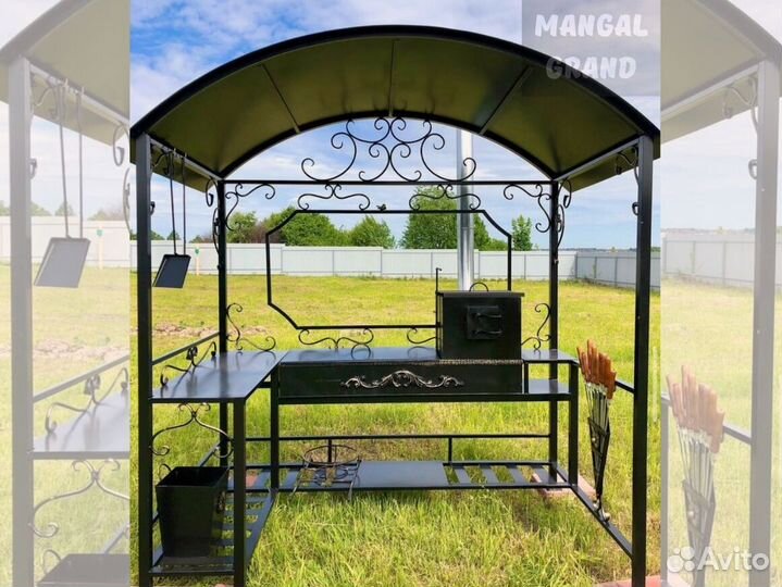 Мангал с крышей
