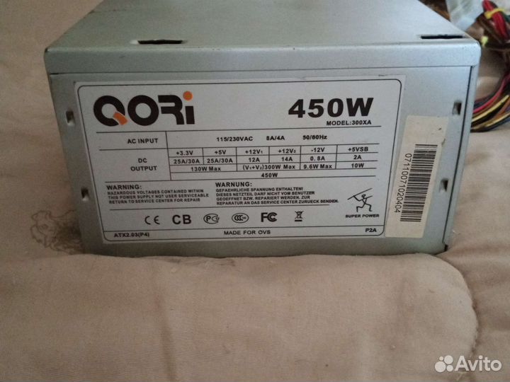 Блок питания 450w Model 300 xa