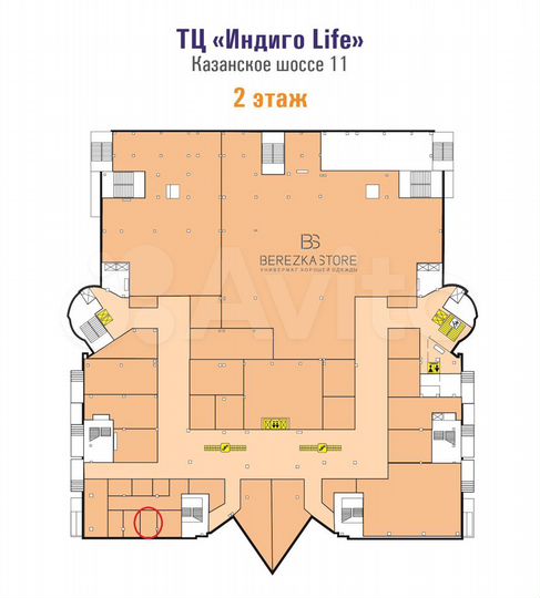 33 м² на 2 этаже Трк Индиго Life