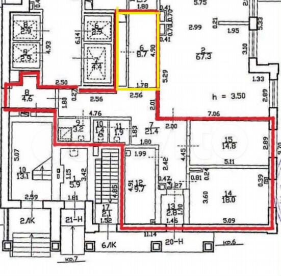 Торговая площадь, 8.7 м²