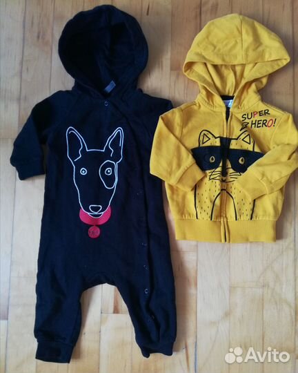 Большой пакет тёплой одежды на мальчика 68-74р