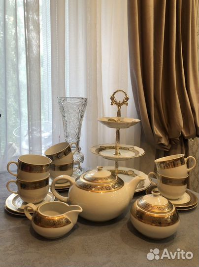 Сервиз чайный Thun и ваза для фруктов Чехия