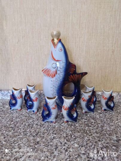 Набор коньячно водочный рыбки СССР