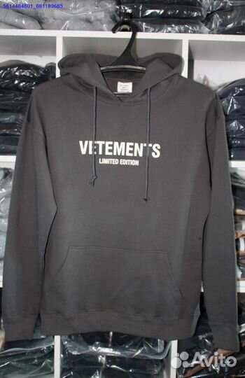 Vetements худи серого цвета (Арт.51764)