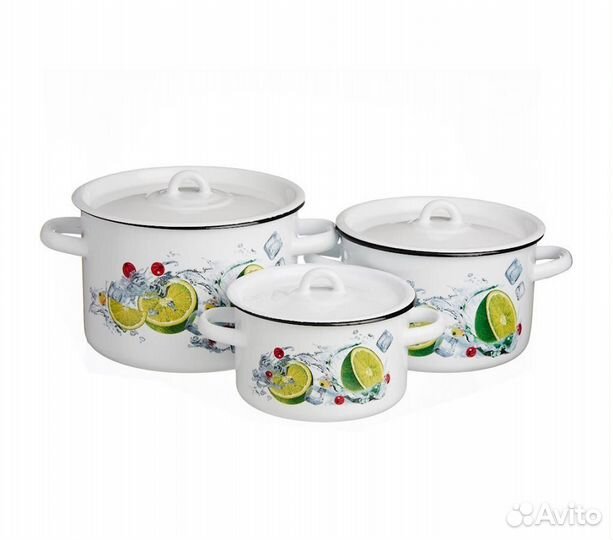 Кастрюля эмалированная