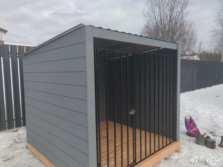 Вольер 2х2 м цвет серый